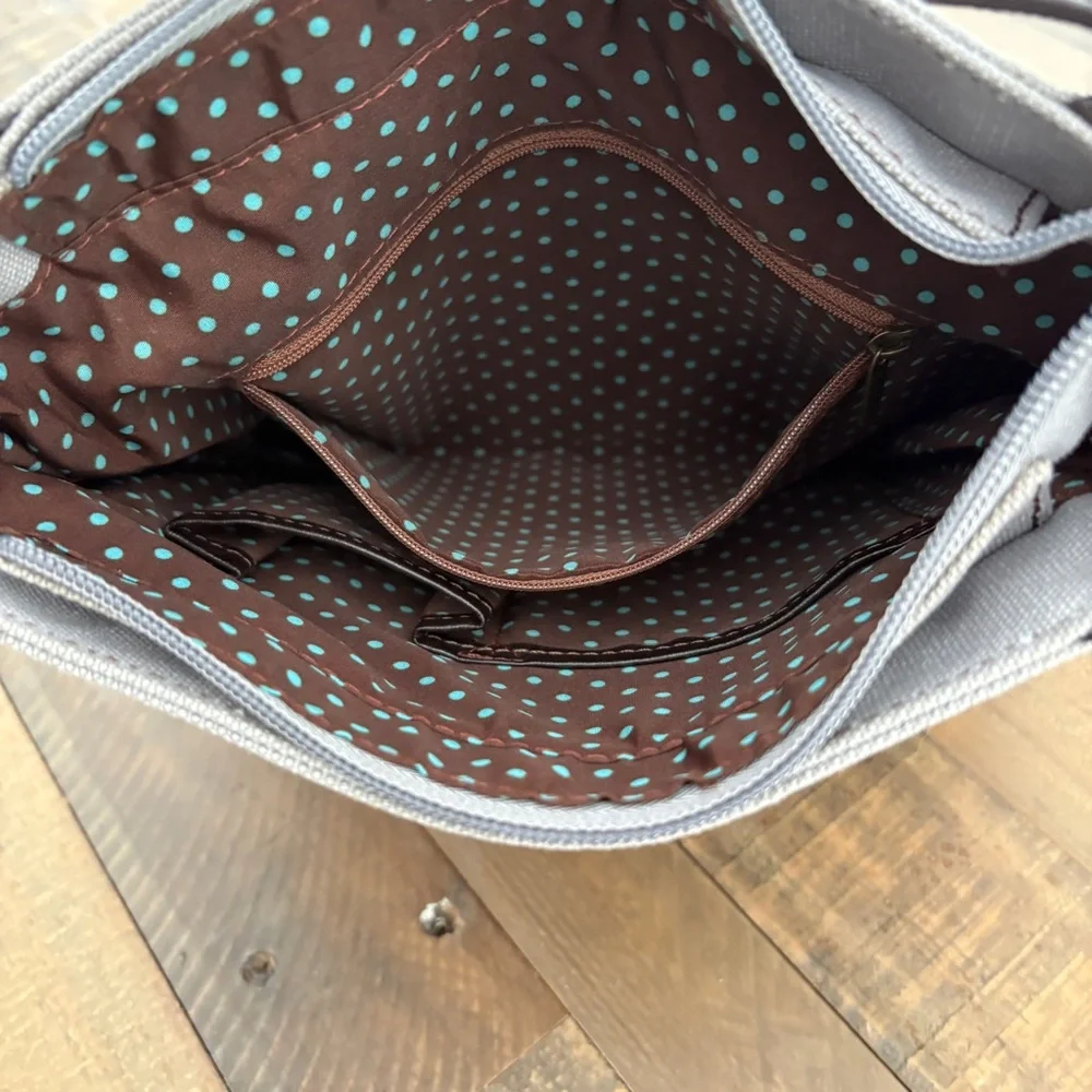 Chala Horse Design Crossbody Bag Derby Gray purse - Picture 14 of 16